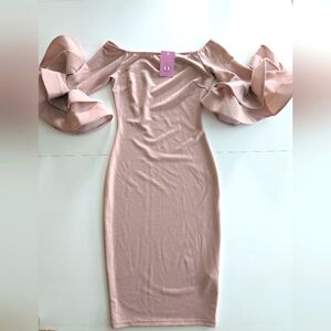 PINK VIOLET NWT Statement Sleeve Dress